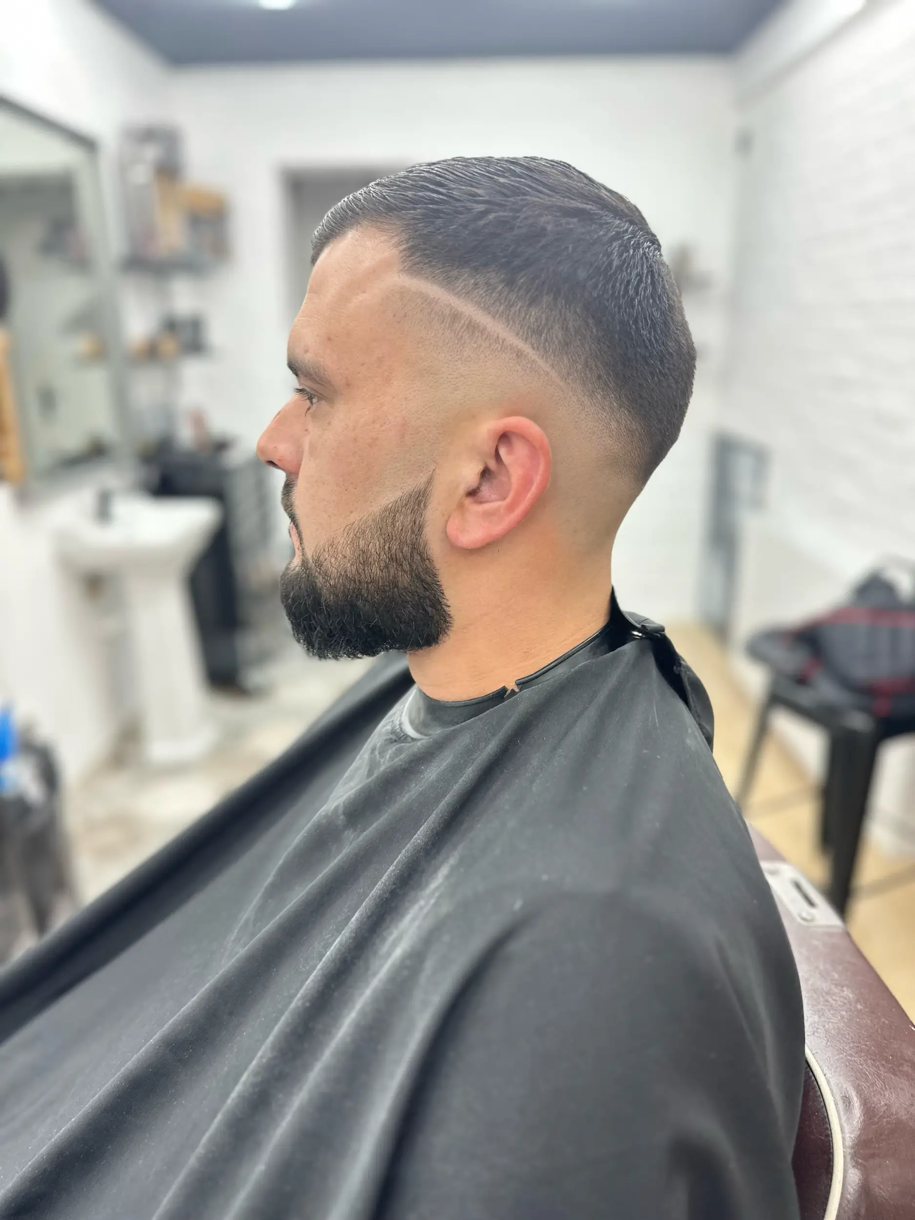 dégradé et barbe